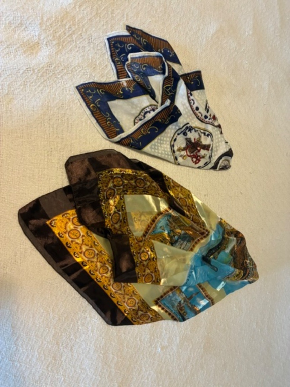 Scarves from Paris and Venice